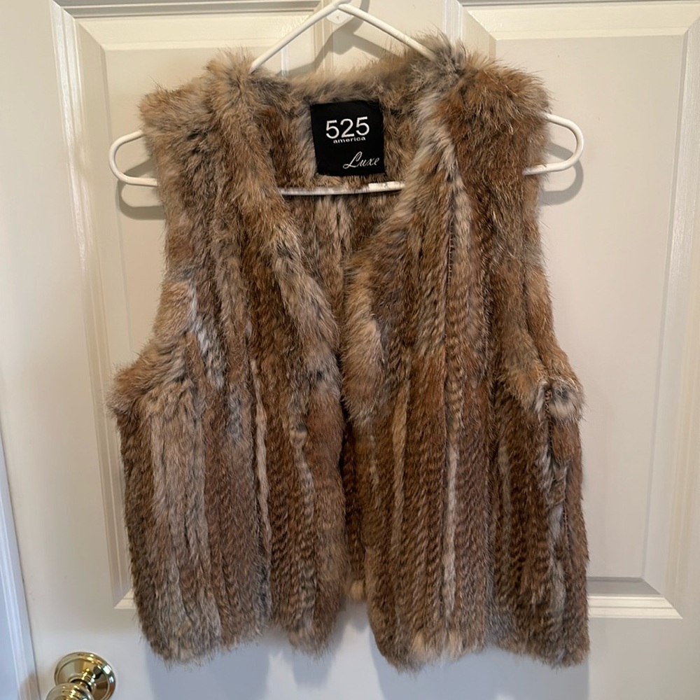 Rabbit fur vest